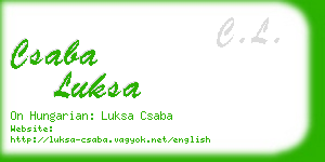 csaba luksa business card